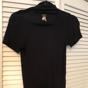 Free people black choker shirt